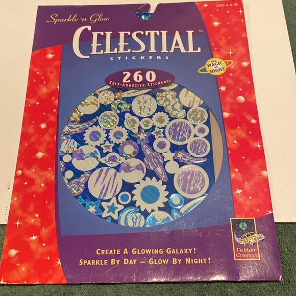 NIP & Vintage 2000 Sparkle & Glow Celestial Stickers - Picture 1 of 5
